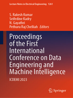 cover image of Proceedings of the First International Conference on Data Engineering and Machine Intelligence